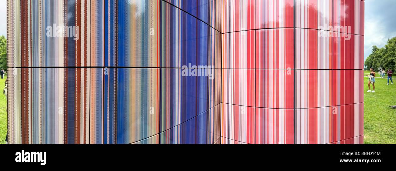 Strip-Tower by Gerhard Richter, Serpentine Gallery, Hyde Park, London - Smartphone Captured Stock Image