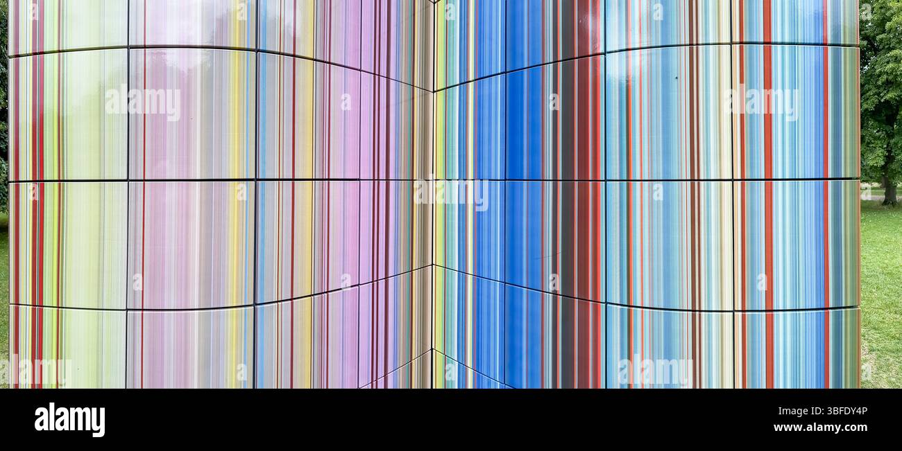Strip-Tower by Gerhard Richter, Serpentine Gallery, Hyde Park, London - Smartphone Captured Stock Image
