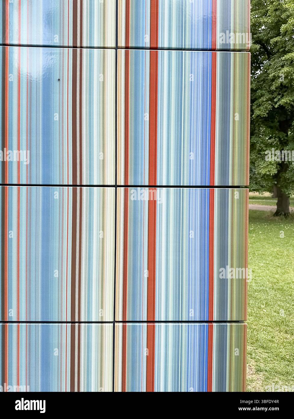 Strip-Tower by Gerhard Richter, Serpentine Gallery, Hyde Park, London - Smartphone Captured Stock Image