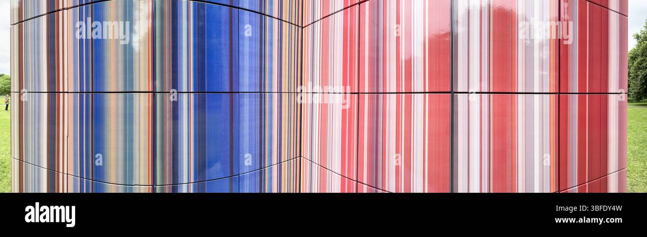 Strip-Tower by Gerhard Richter, Serpentine Gallery, Hyde Park, London - Smartphone Captured Stock Image