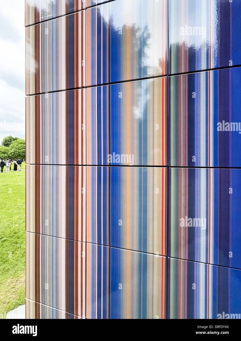Strip-Tower by Gerhard Richter, Serpentine Gallery, Hyde Park, London - Smartphone Captured Stock Image
