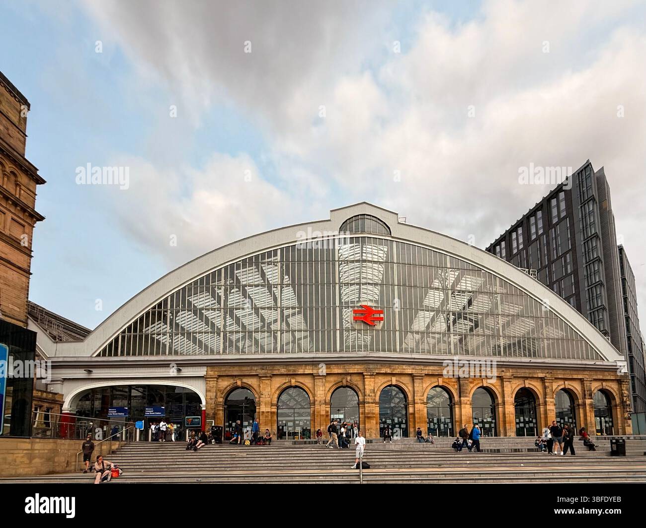 Entrance to Liverpool Lime Street railway station - Smartphone Captured Stock Image