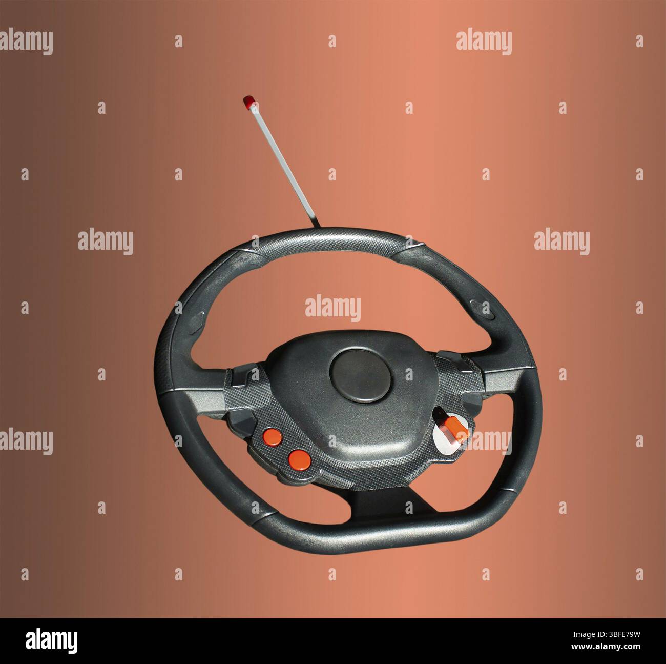 Steering wheel, gadget for computer games Stock Photo