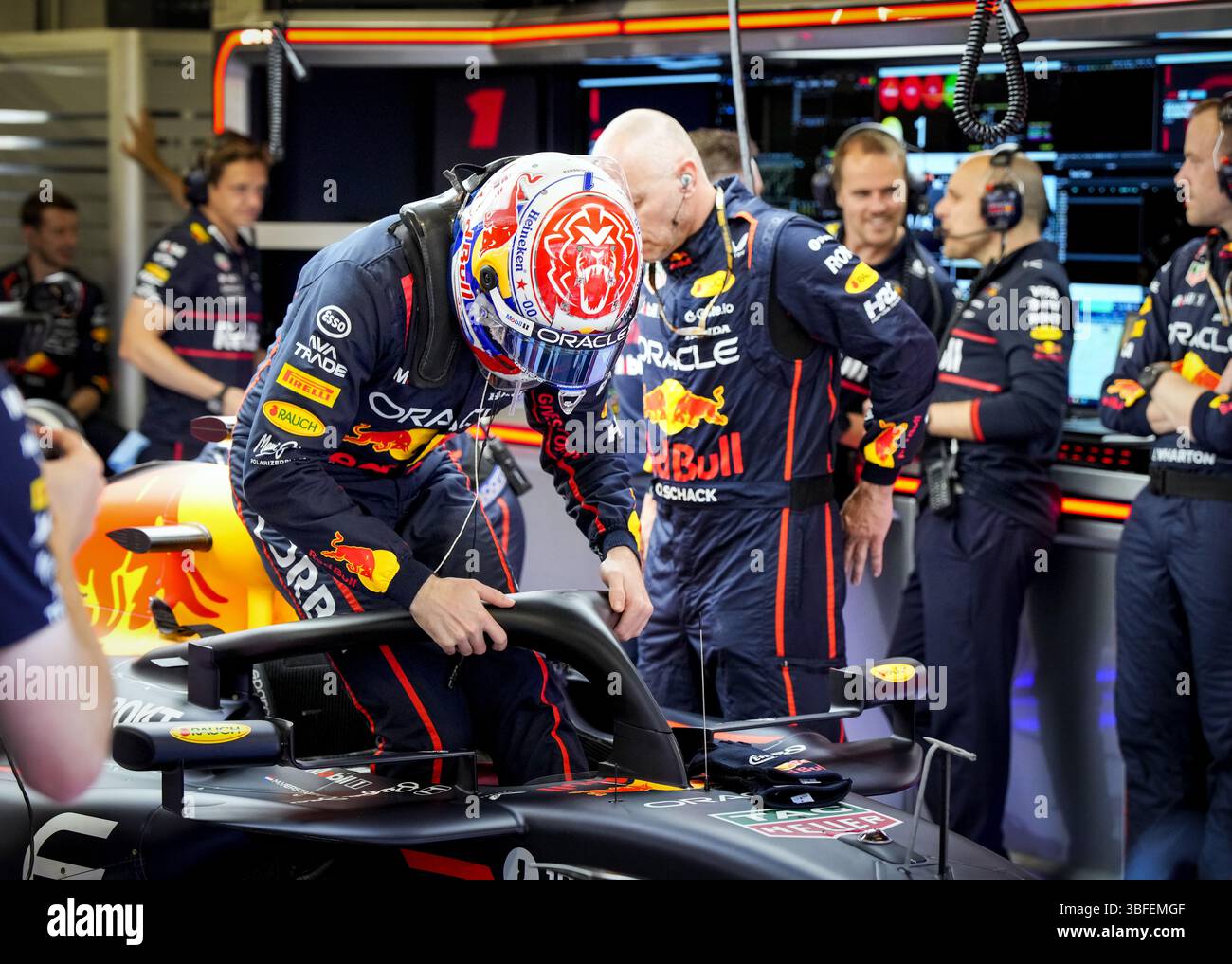 BARCELONA - Max Verstappen (Red Bull Racing) at the Circuit de ...