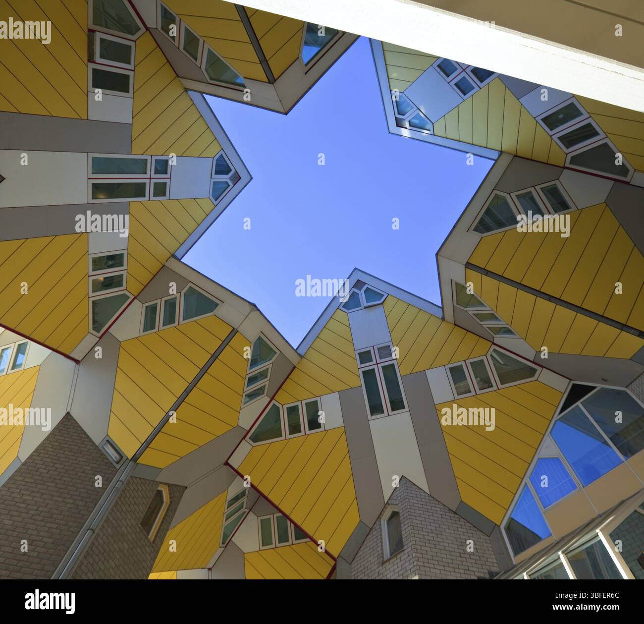 Famous Yellow Building Famous modern yellow Cubic houses in Rotterdam, Netherlands Stock Photo ...