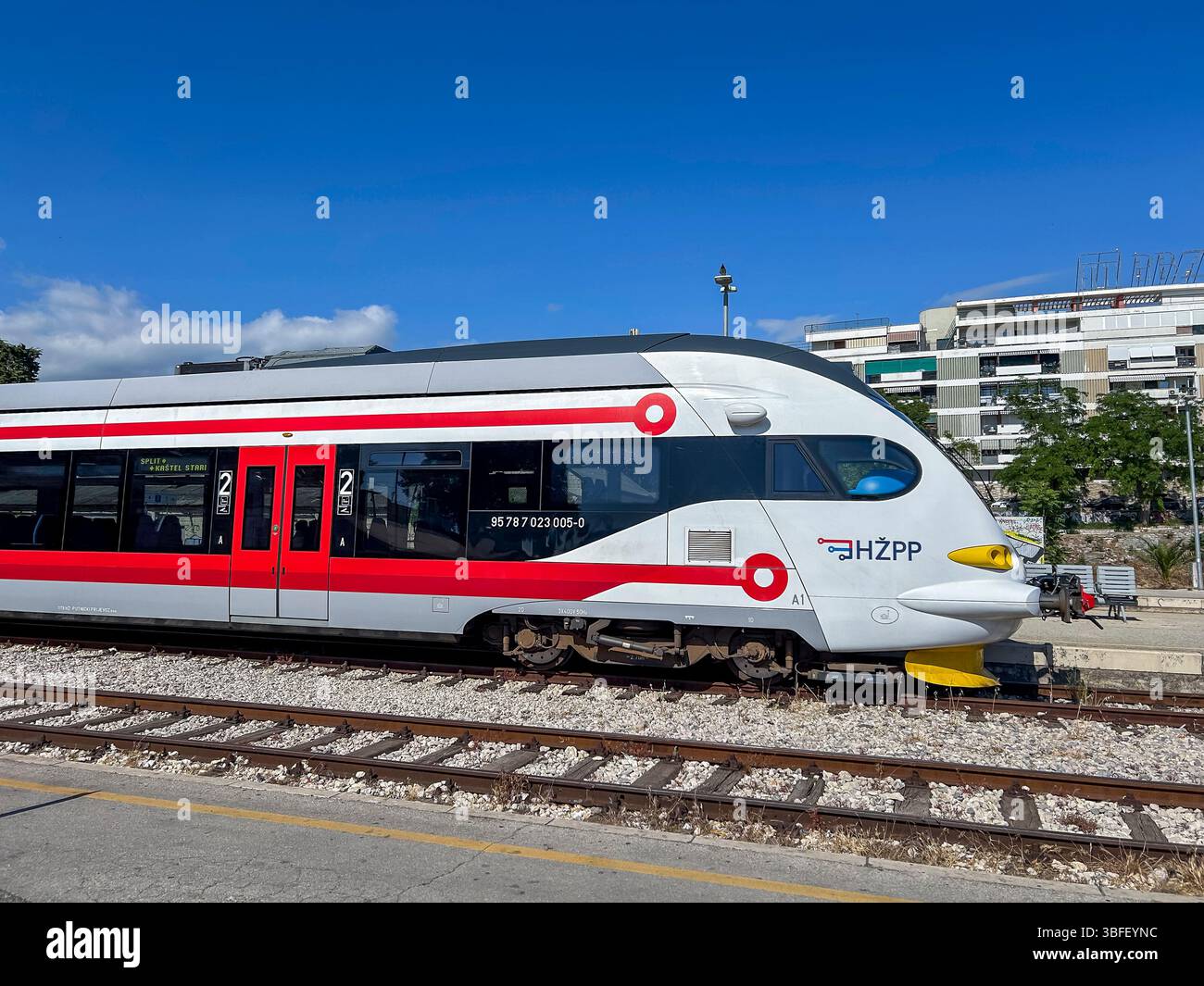 Split, Croatia, Local Train in Station, Side View, Croatian Railways ...