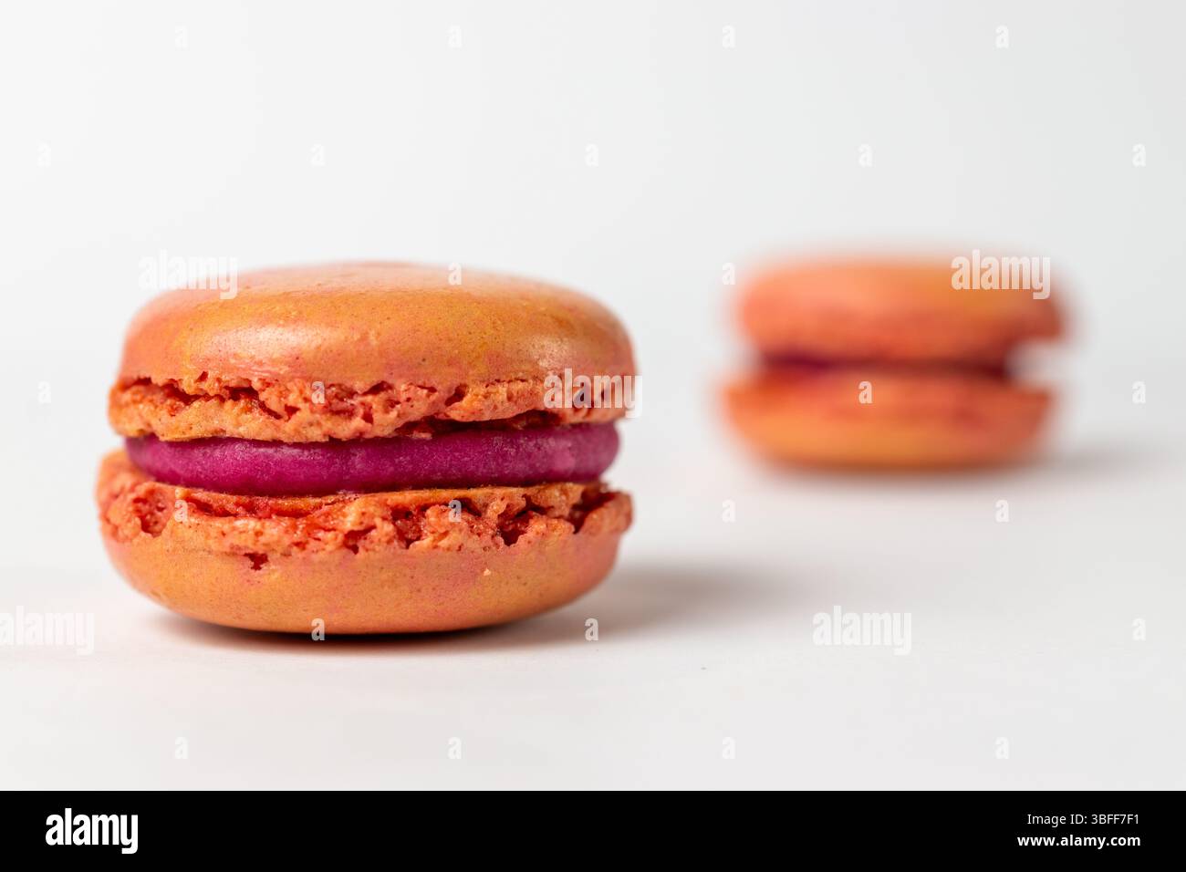 Macaroons and white background Stock Photo