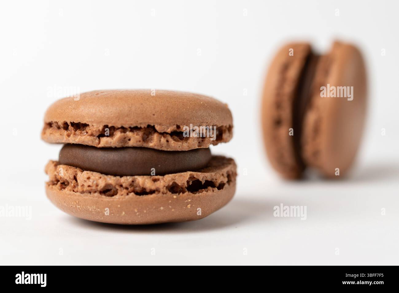 Macaroons and white background Stock Photo