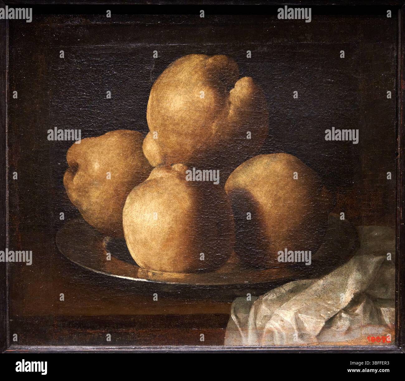 Still Life with Bowl of Quinces, 1633-1635, FRANCISCO DE ZURBARÁN (Fuente de Cantos, 1598-Madrid, 1664), Exposition Zurbarán (super)natural, Museu Nac Stock Photo