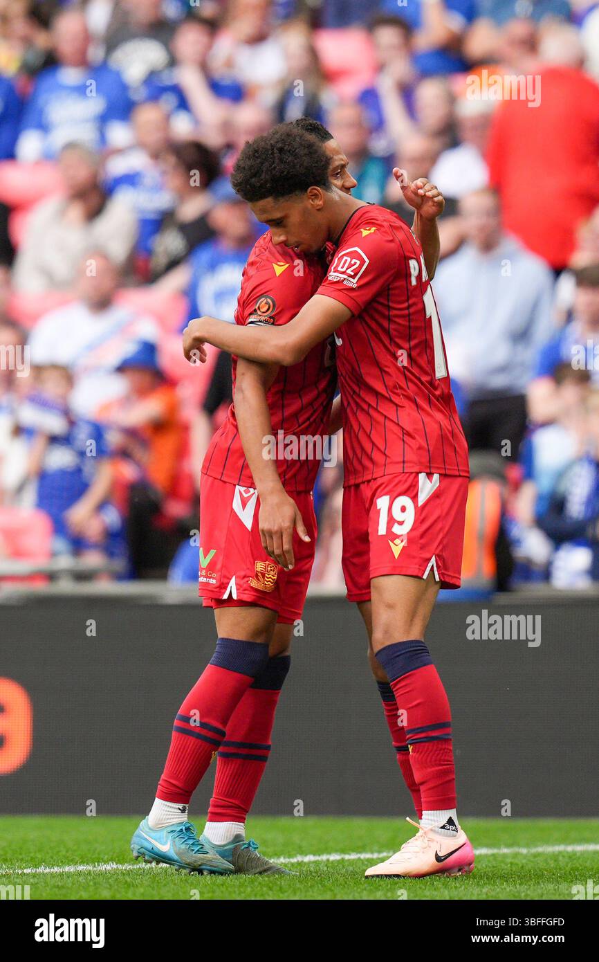 London, UK. 01st June, 2025. Southend United midfielder Leon Chambers ...