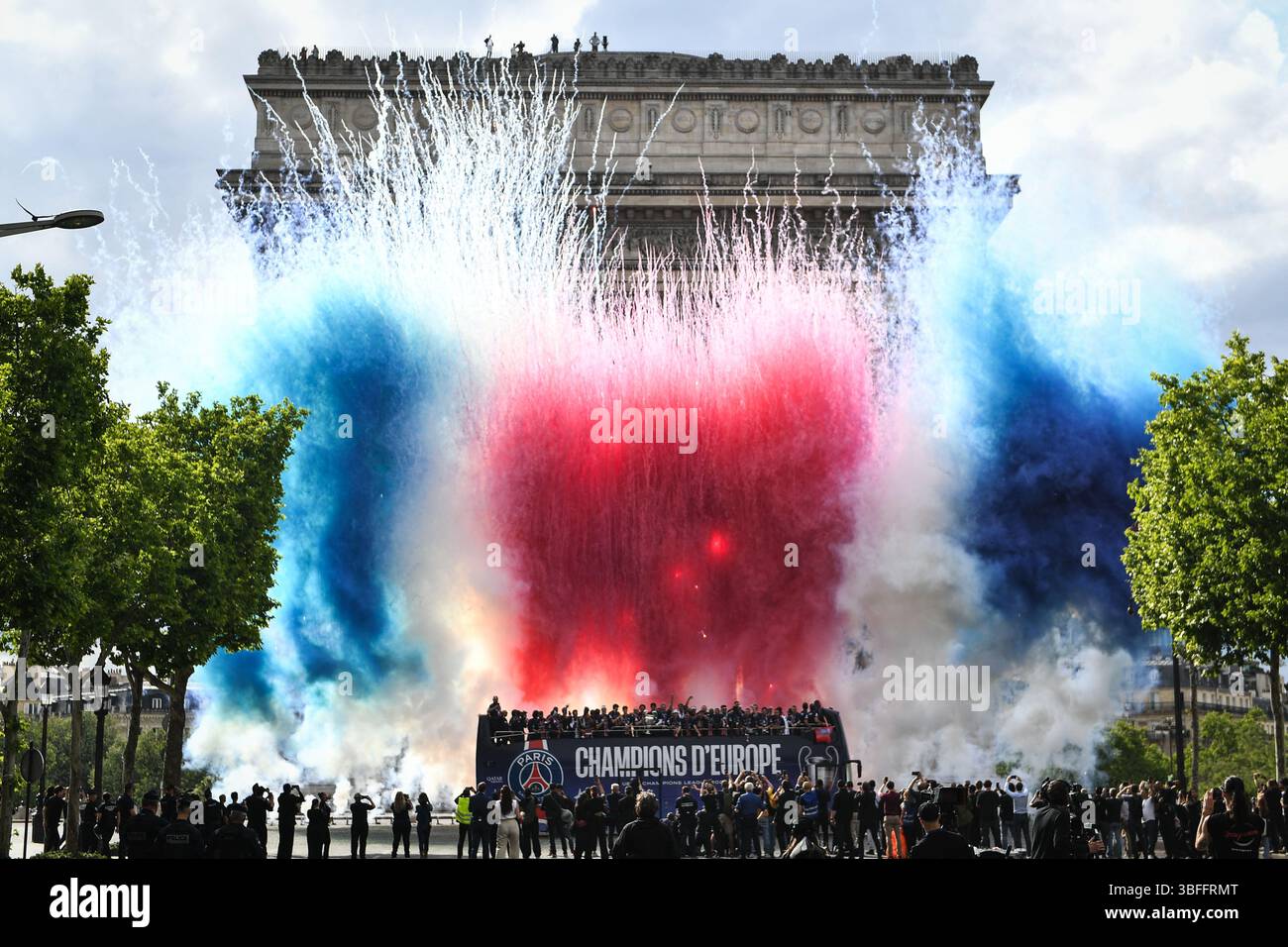 Paris Saint-Germain fans Champs-Elysees What Happens Next: The Road to Budapest