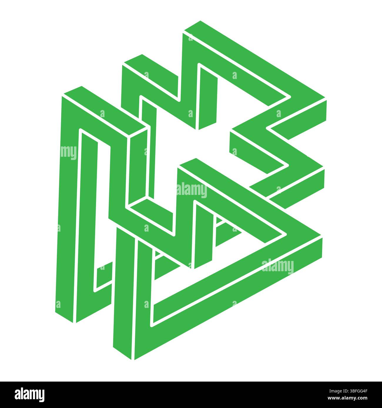 Impossible shapes. Sacred geometry. Optical illusion figures. Abstract ...
