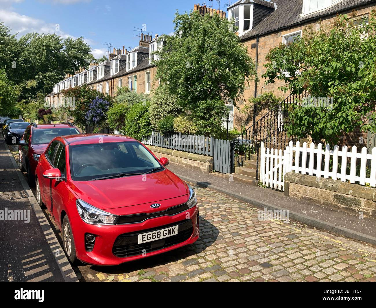 Stockbridge colonies, traditional residential housing, Edinburgh Scotland - Smartphone Captured Stock Image