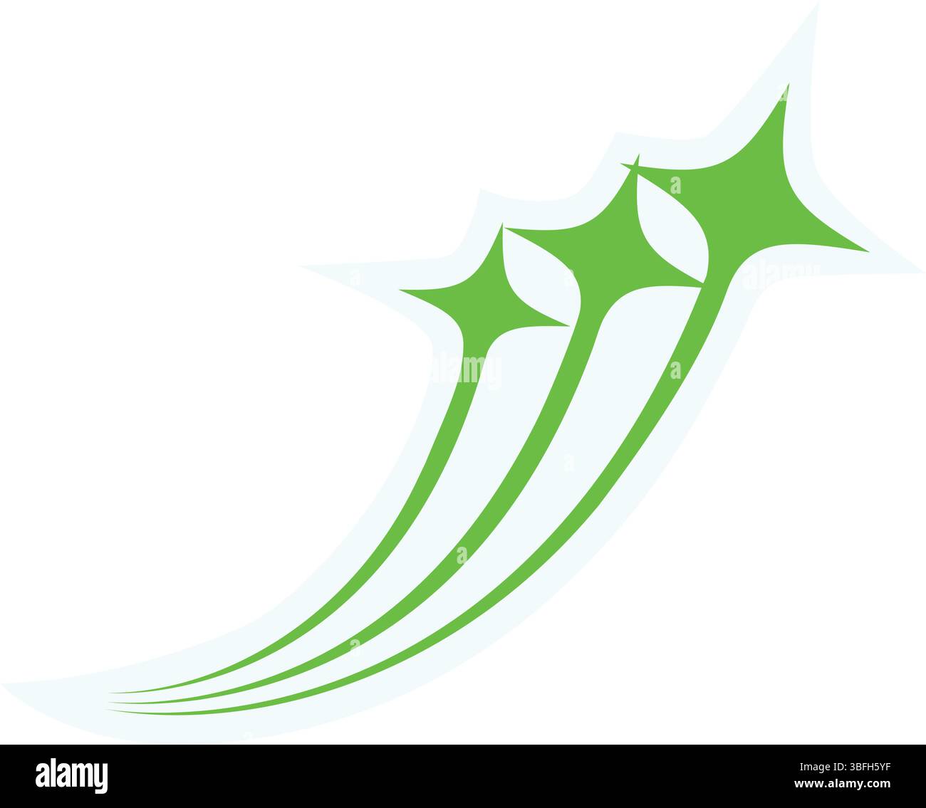 Y2K Abstract Comet Shape Sticker Stock Vector