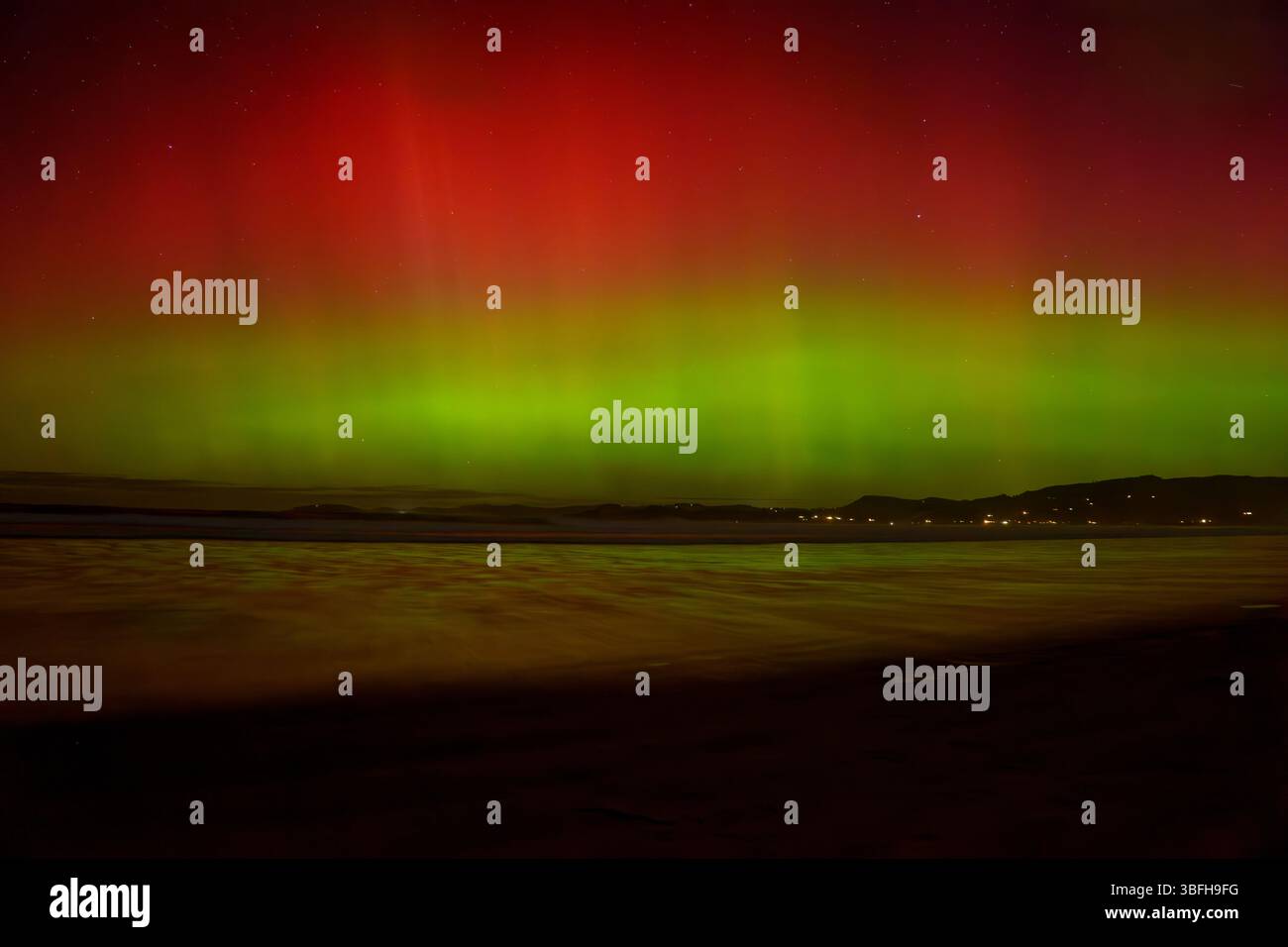 Waikouaiti beach is on the eastern coast of Aotearoa NZ South Island. Stock Photo