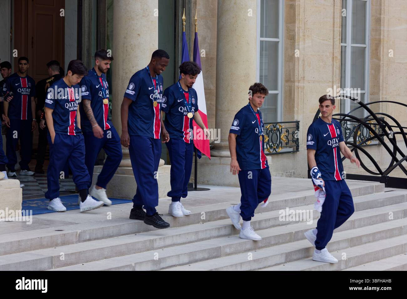 PSG team visit Elysee Palace PSG’s 2023-24 Season: The Stats That Prove (or Challenge) Macron’s Claim