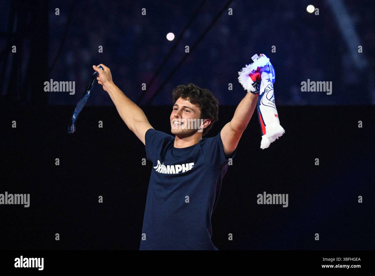 Flocage PSG 2024-2025 UCL - Joao Neves - Monblason, Blanc