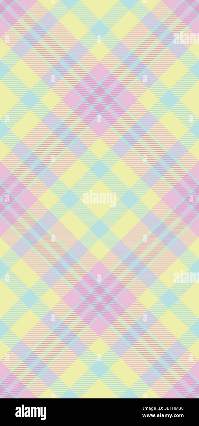 Vichy seamless check texture, equal textile tartan plaid. Skill background pattern vector fabric in lime and pale turquoise colors palette. Stock Vector
