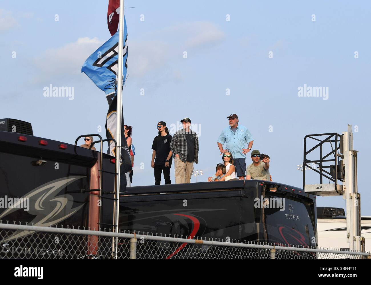 NASHVILLE, TN JUNE 01 Race fans watch the action during the running