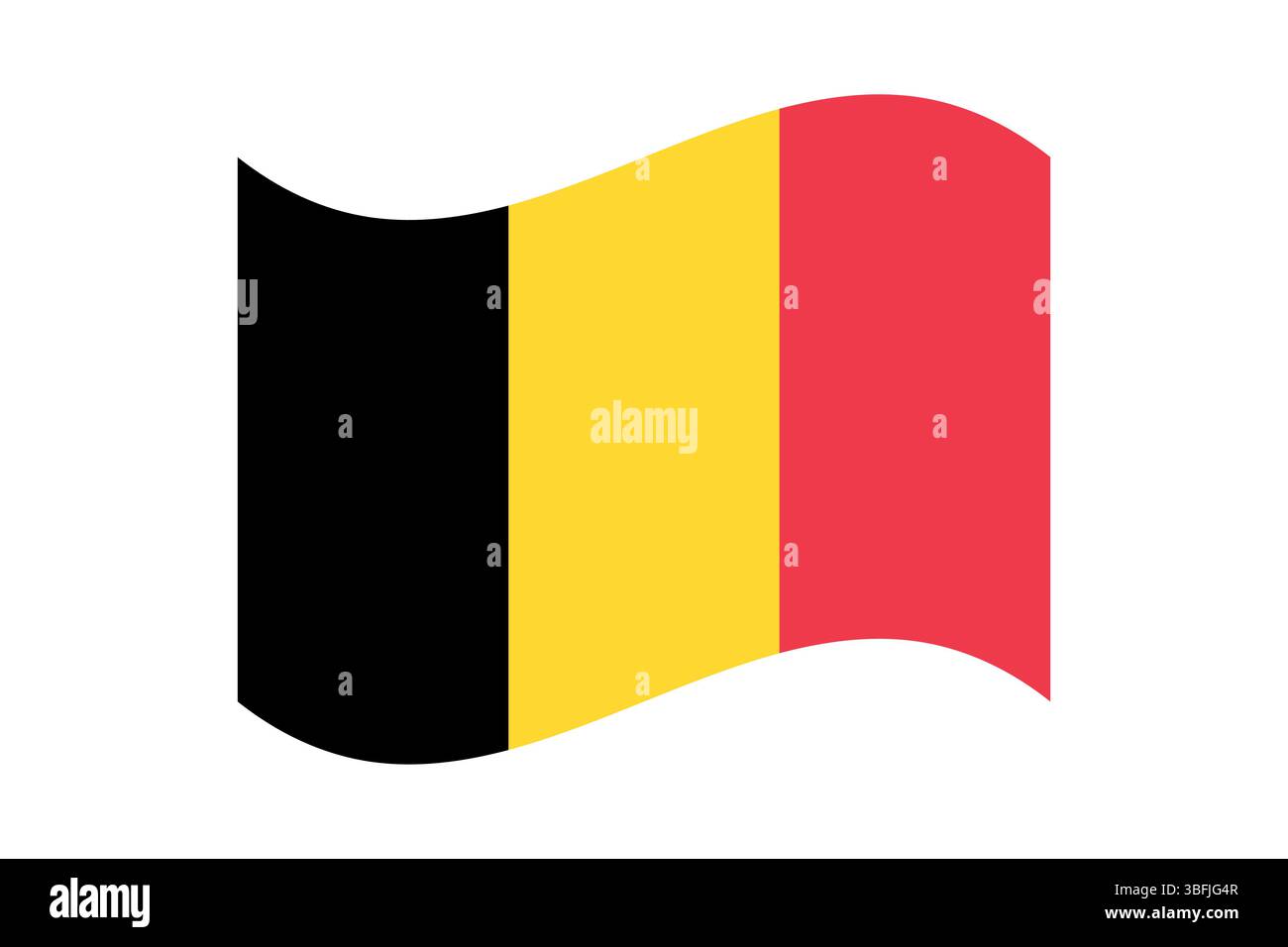 Flag of Belgium. Belgium wavy flag digital vector illustration ...