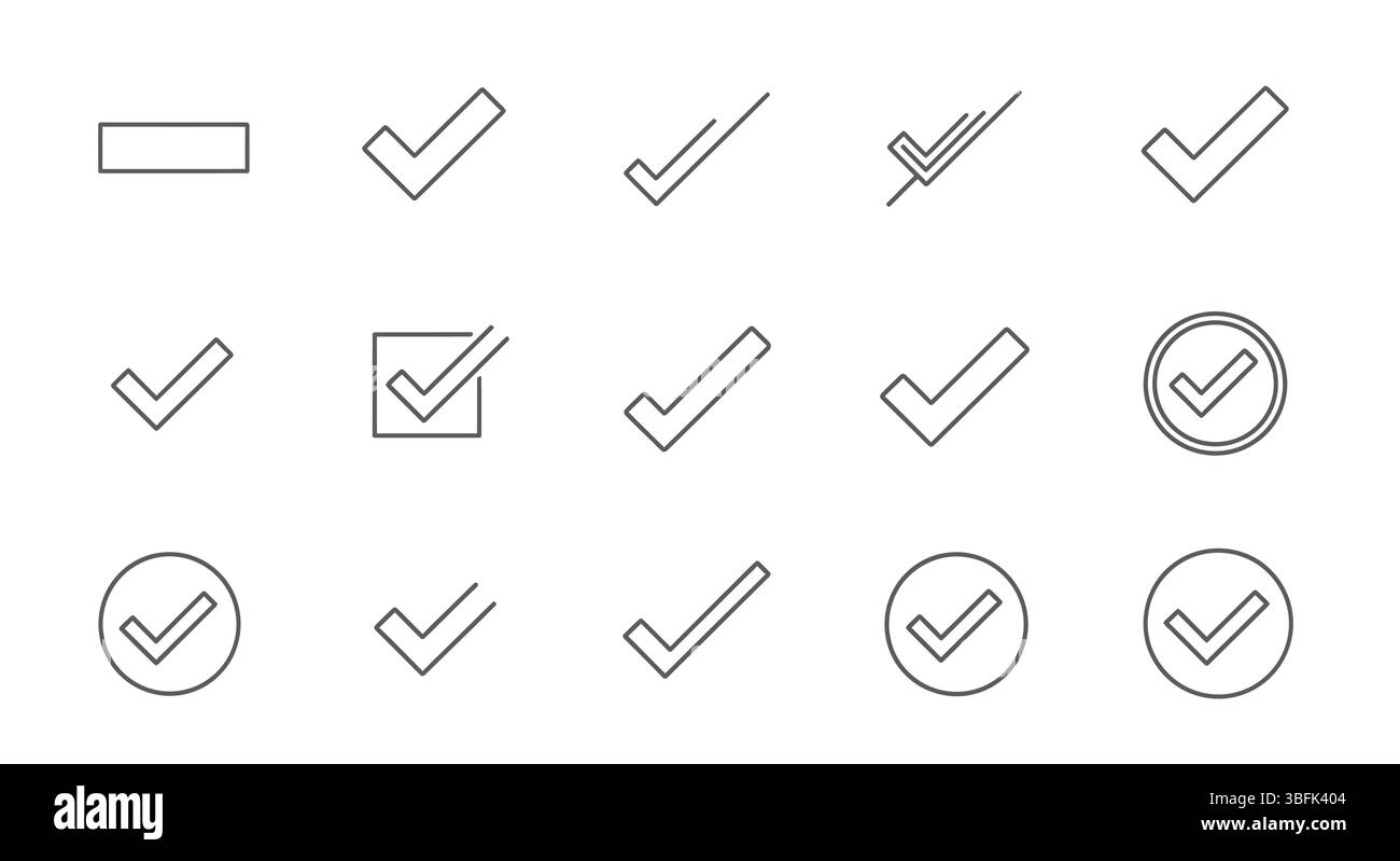 Approval & Check Icon Set – Verified, Confirmed, Success, and ...