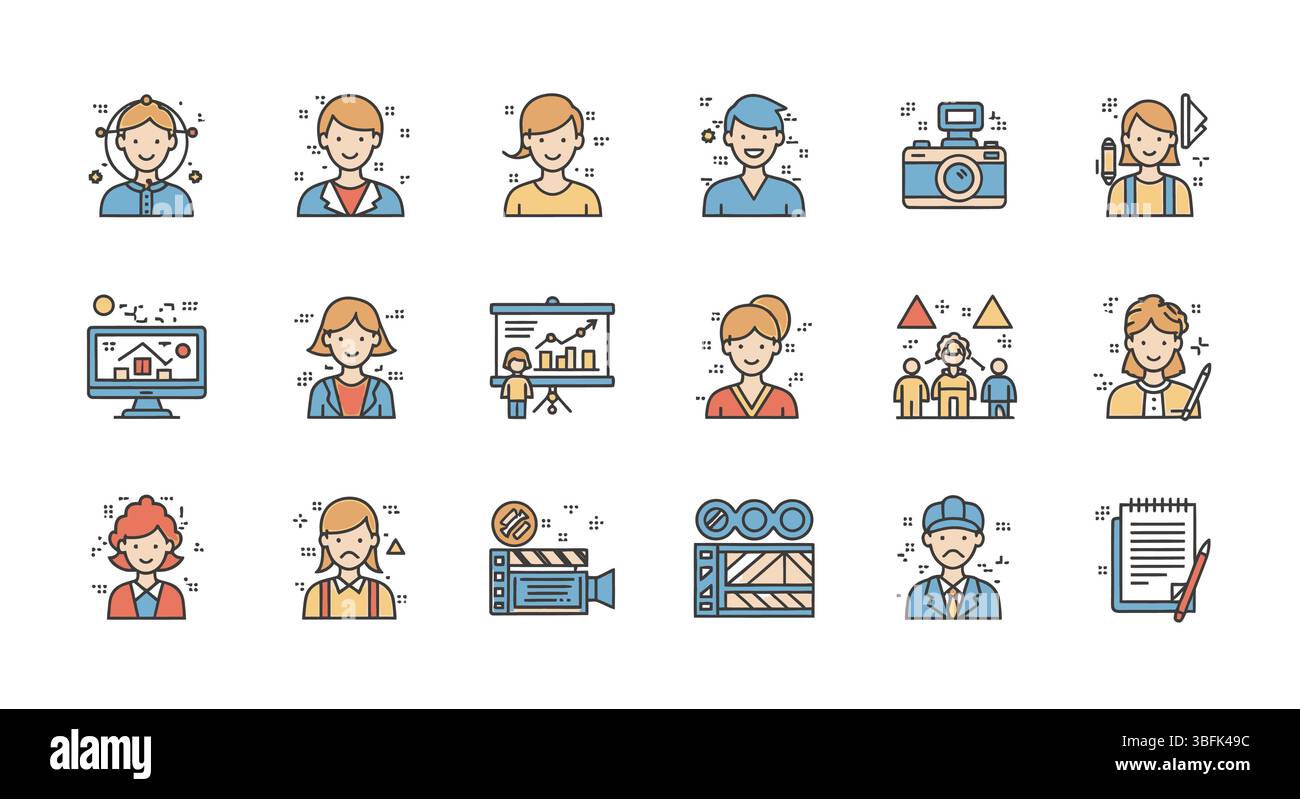 Creative Jobs Icon Set – Design, Art, Media, and Content Creation ...