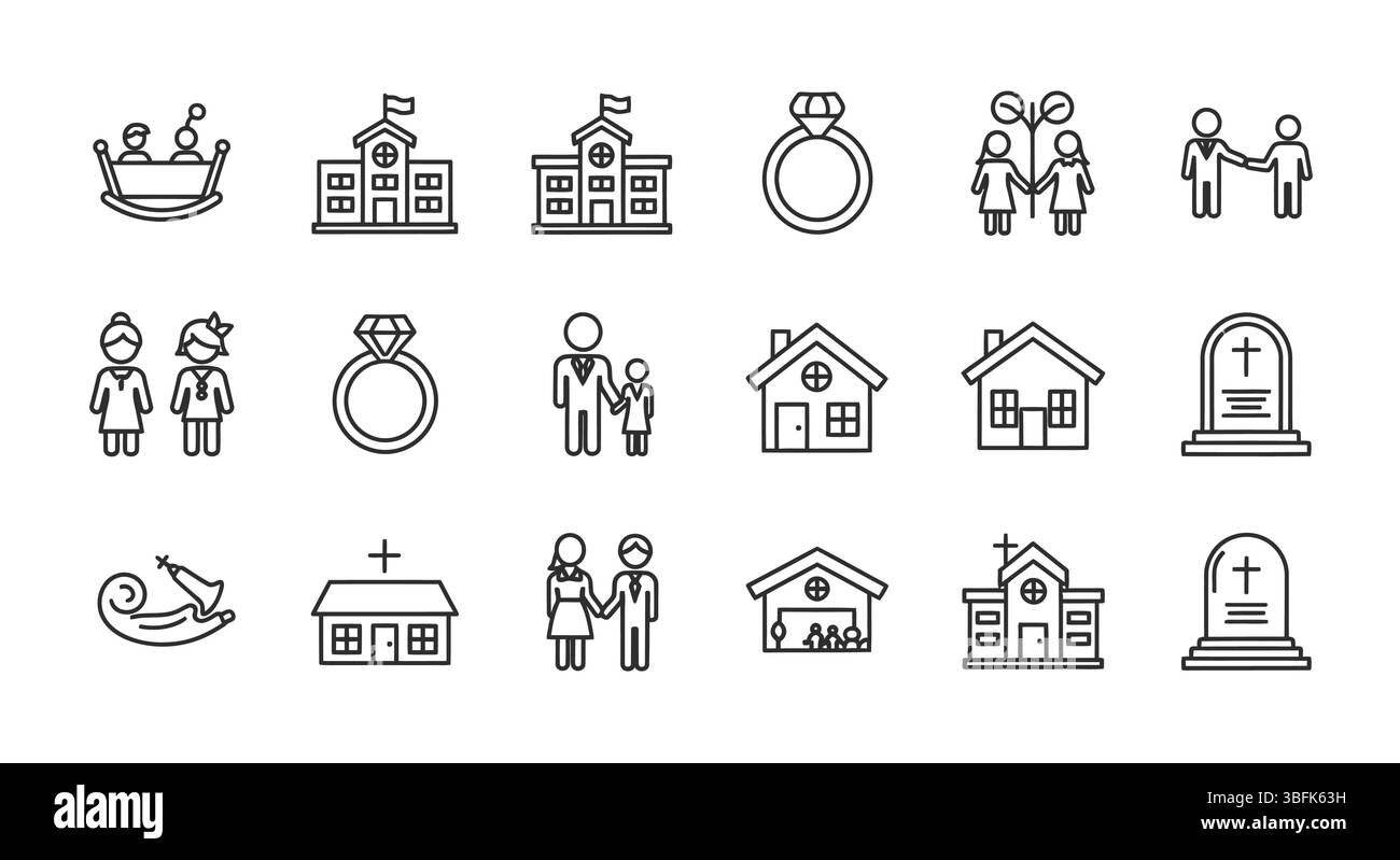 Life Journey Icon Set – Growth, Path, Progress, and Personal ...