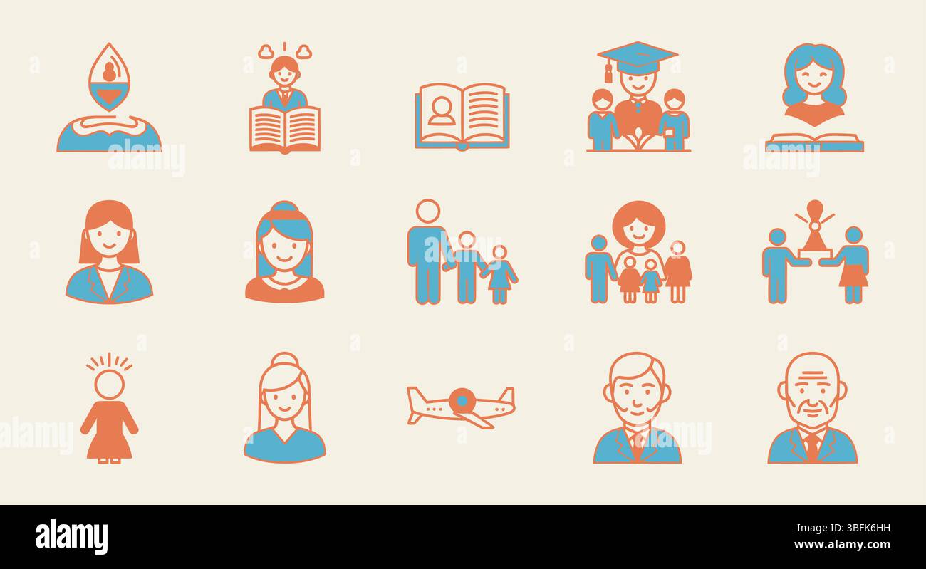 Life Journey Icon Set – Growth, Path, Progress, and Personal ...