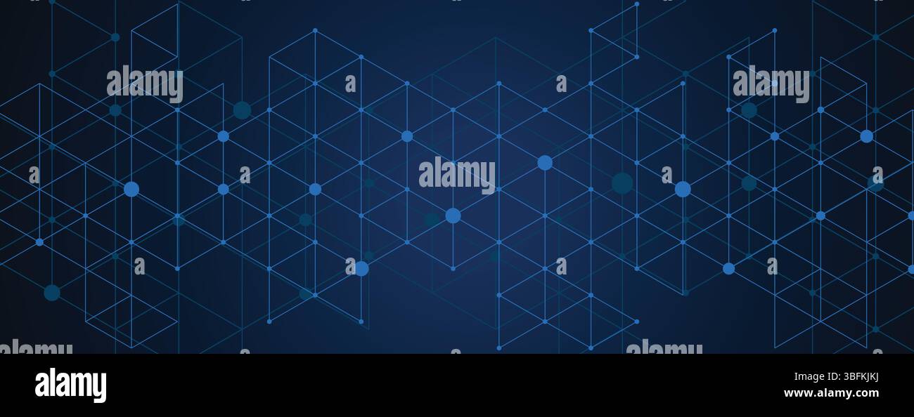 Technology abstract hexagon and polygon background for presentationand ...