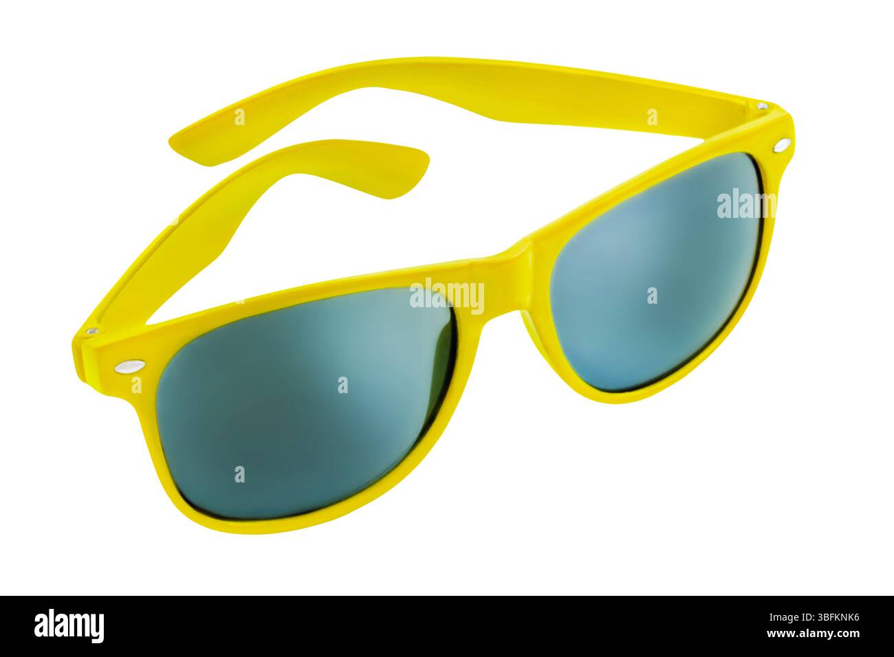 Yellow Sunglasses isolated on white background Stock Photo