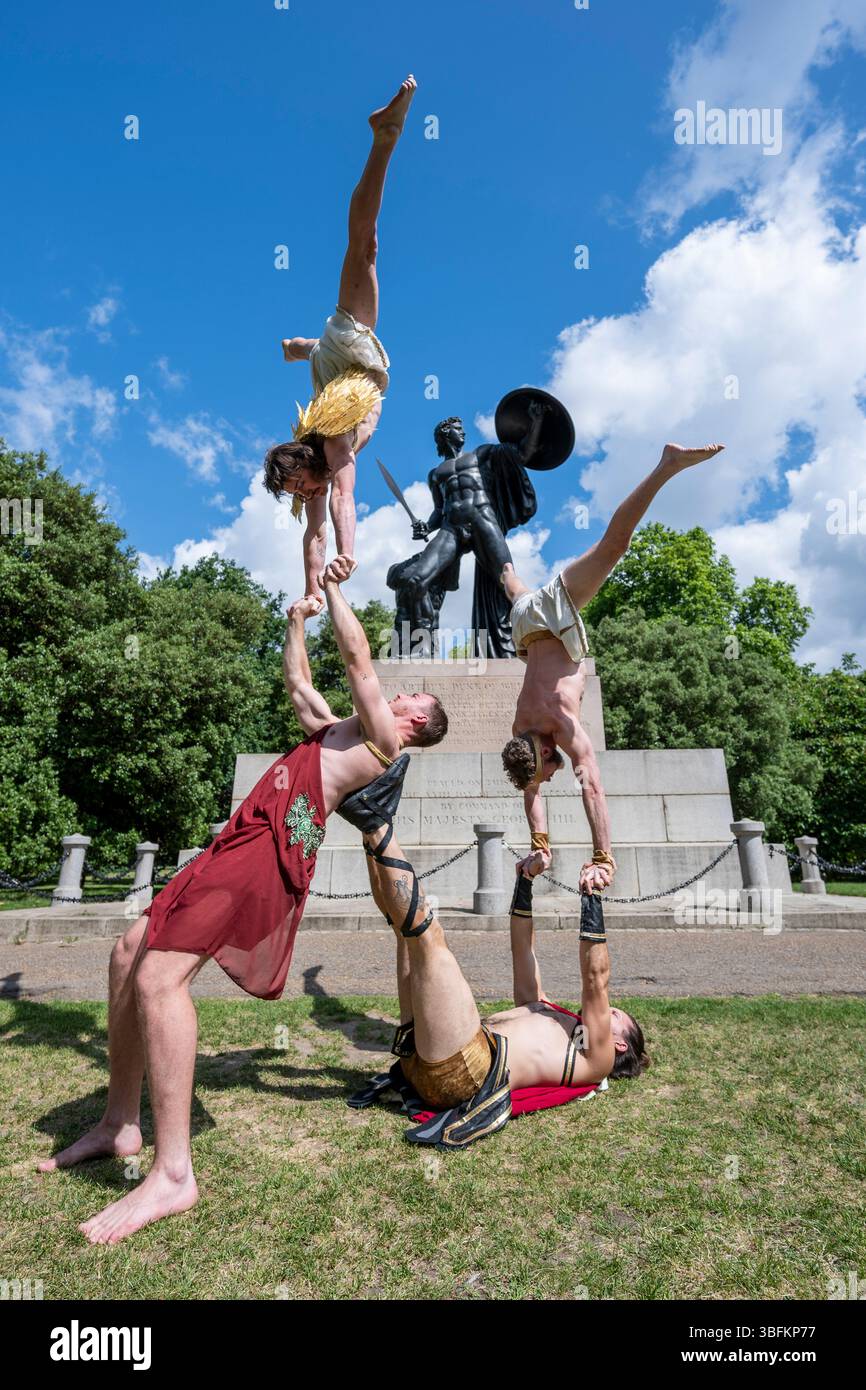 London, UK. 2 June 2025. Australian acrobatic troupe, Head First ...