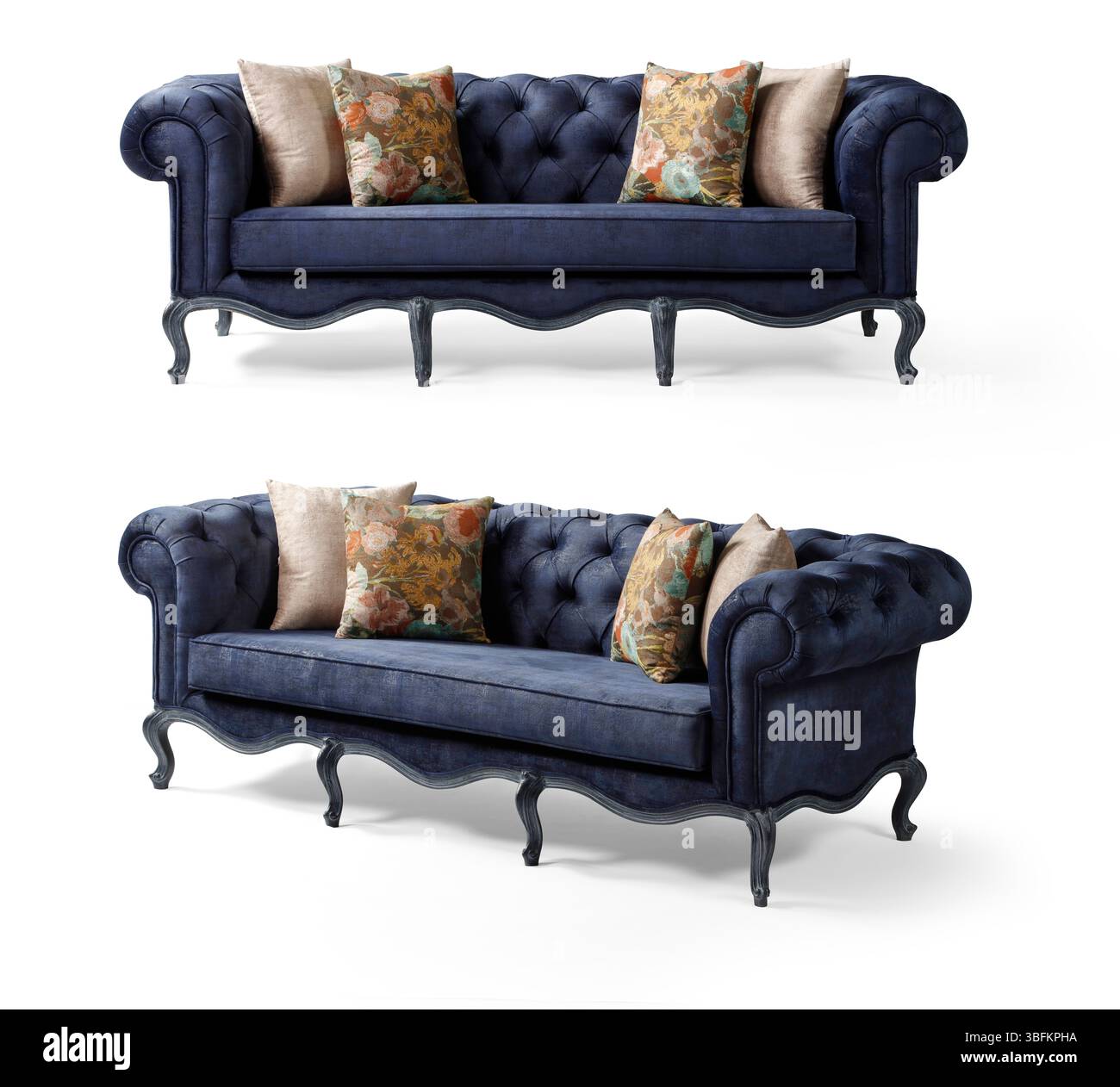 Classic sofa isolated on white background . different angle Stock Photo
