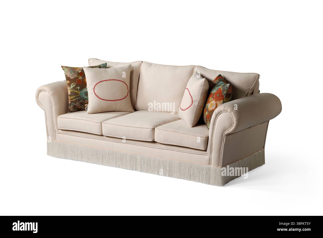 Classic sofa isolated on white background . Stock Photo