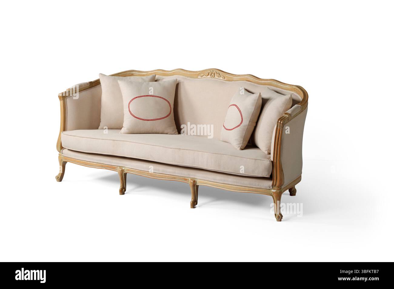 Classic sofa isolated on white background . Stock Photo