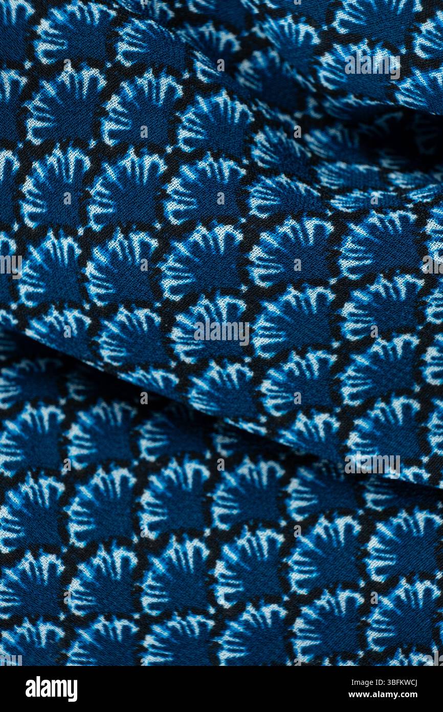 One hundred percent polyester fabric macro top view Stock Photo