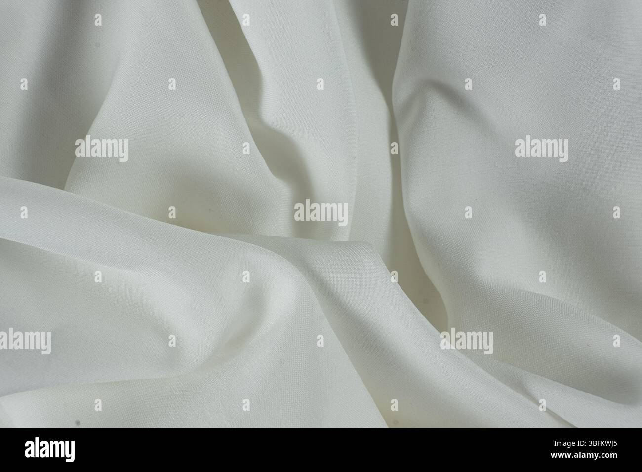 One hundred percent polyester fabric macro top view Stock Photo