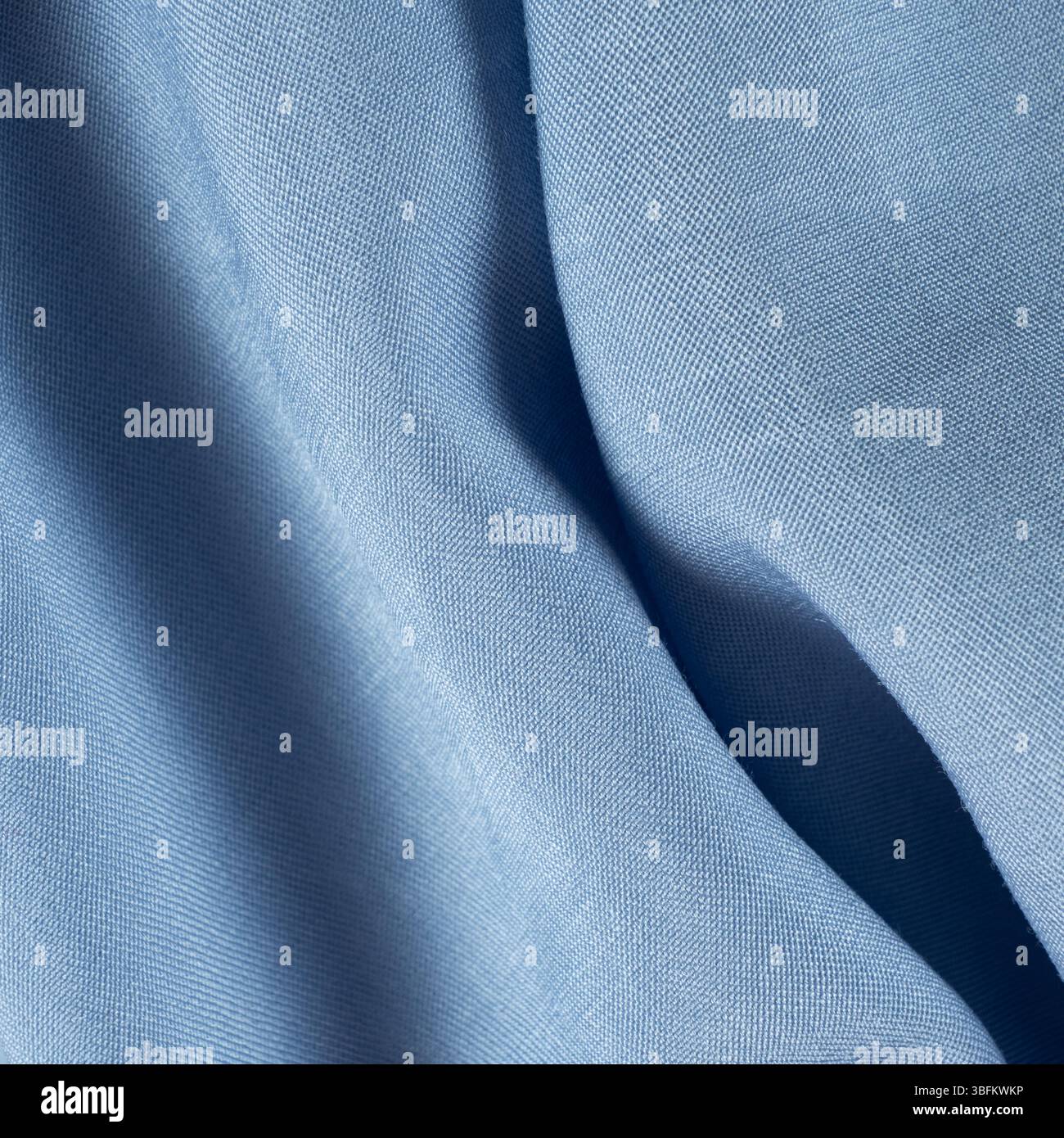 Blue Polyester Elastane Fabric Close-up Stock Photo