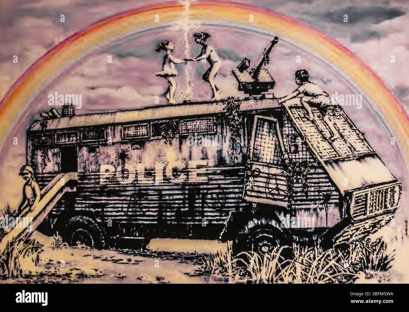 Banksy - Police Riot Van, Exposing state violence, Dismaland Art Park ...