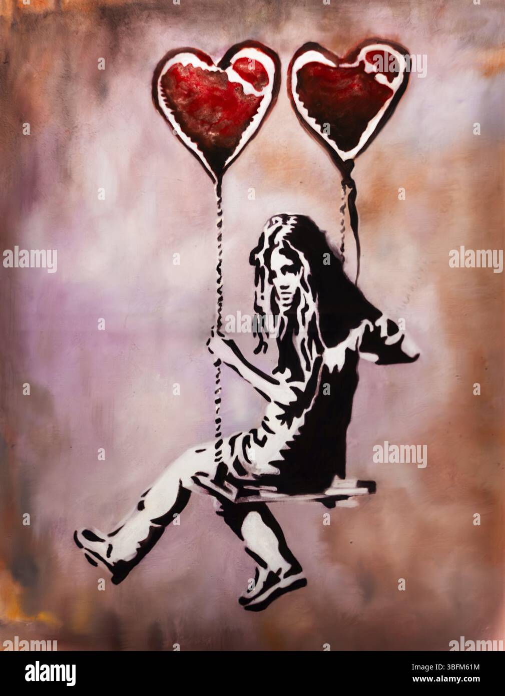 Street Graffiti Museum Banksy Hi Res TREBLE TOILE murale ART Photo