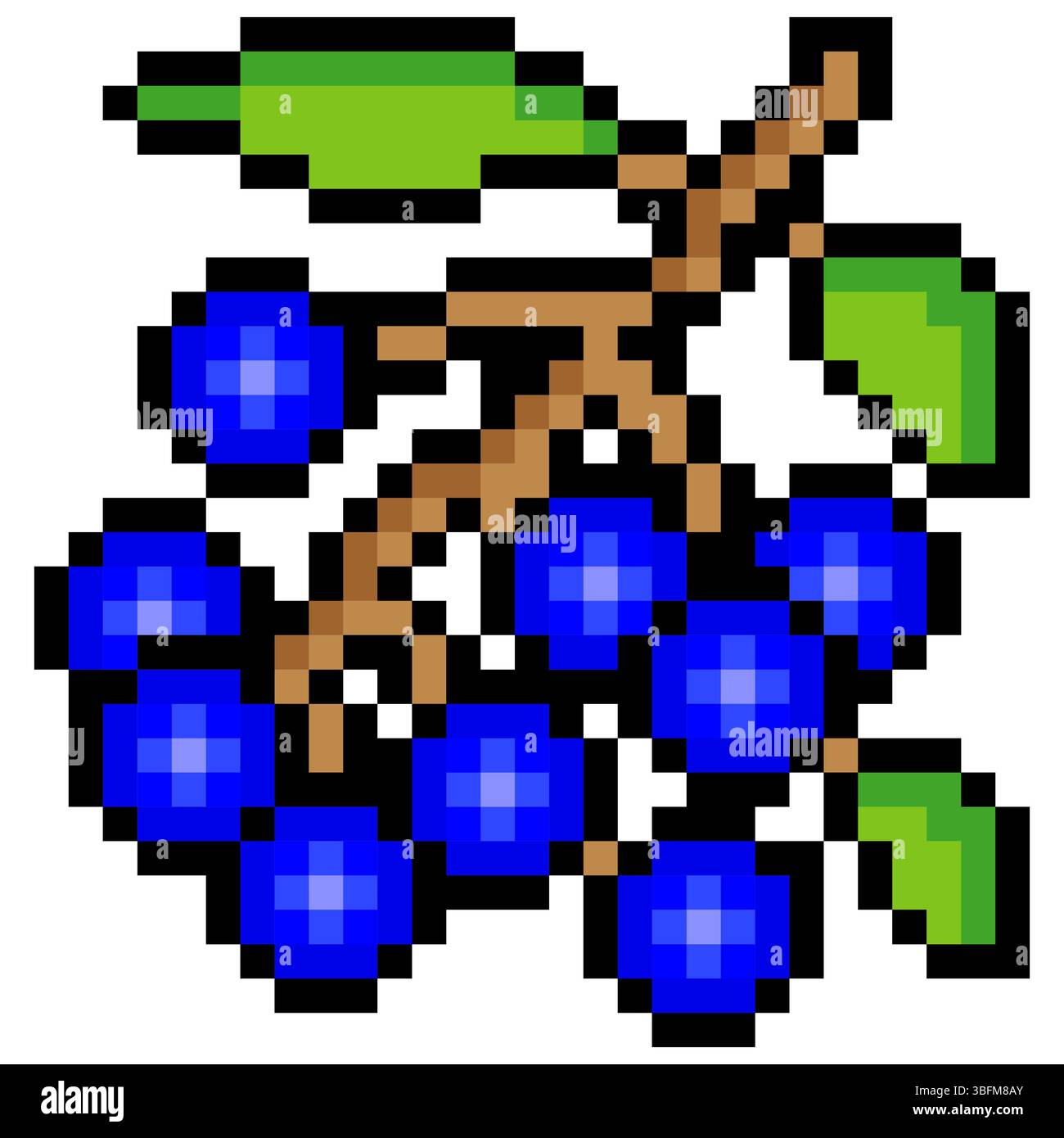 Blueberry with pixel art style Stock Vector Image & Art - Alamy