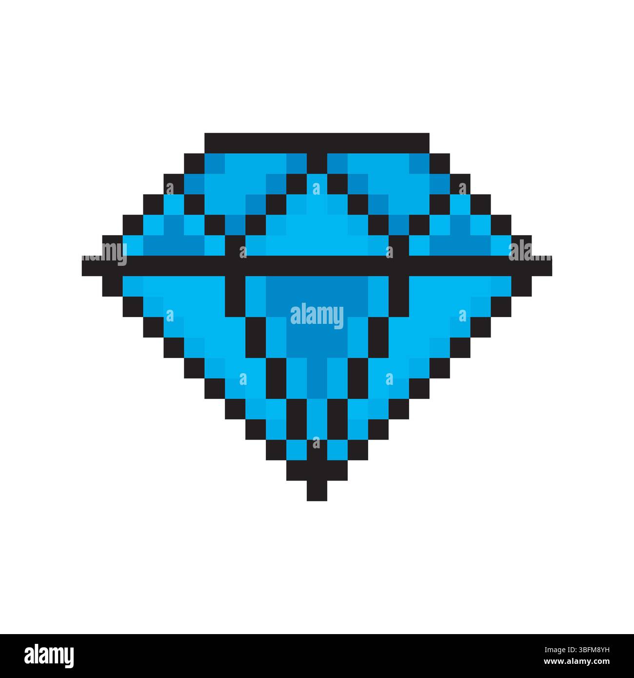Diamond in pixel art style Stock Vector Image & Art - Alamy
