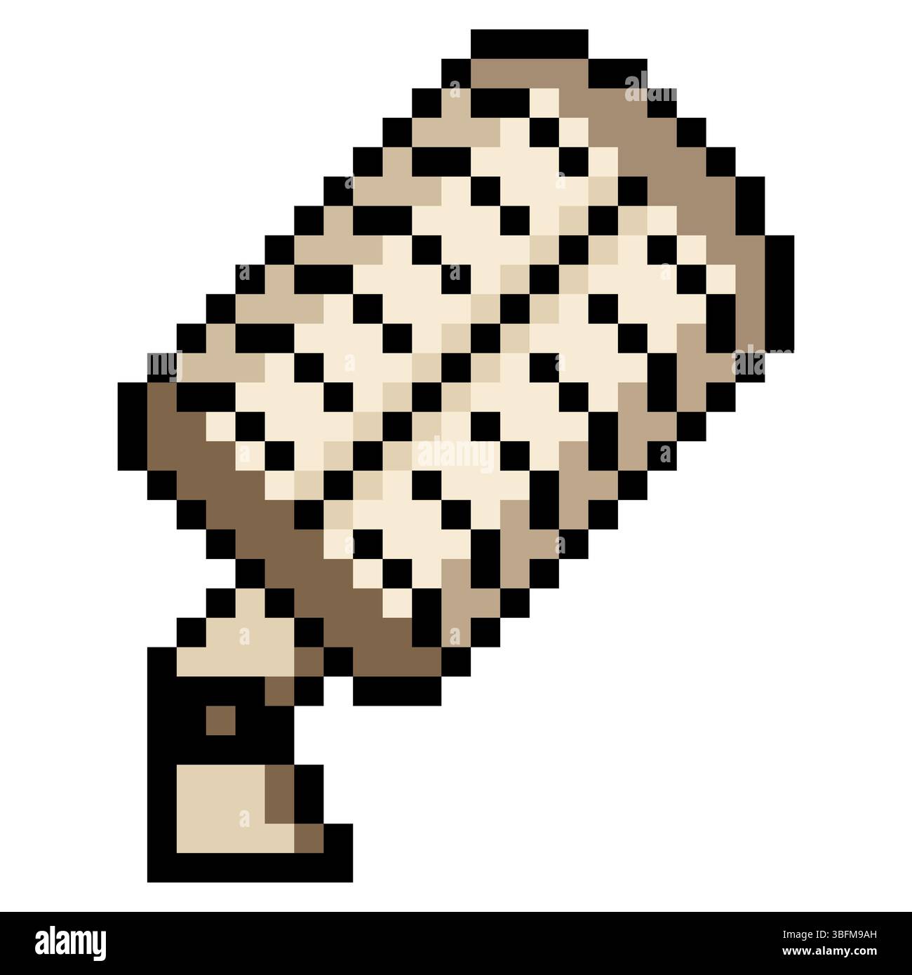 Microphone with pixel art isolated on white background Stock Vector