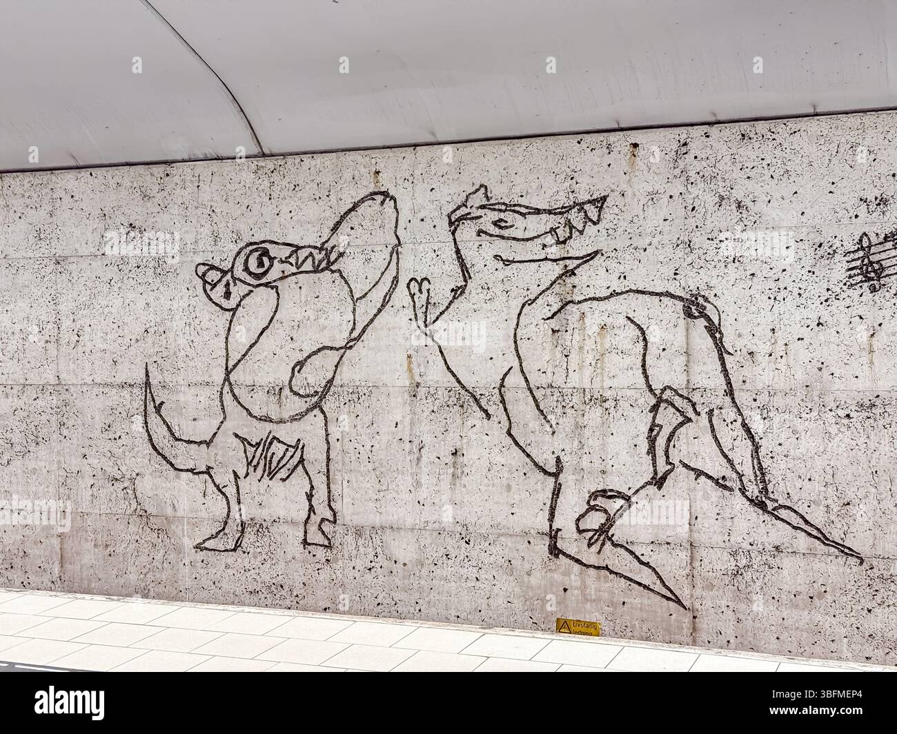 Östermalmstorg, Red Line, Stockholm Metro Station, Sweden - Smartphone Captured Stock Image