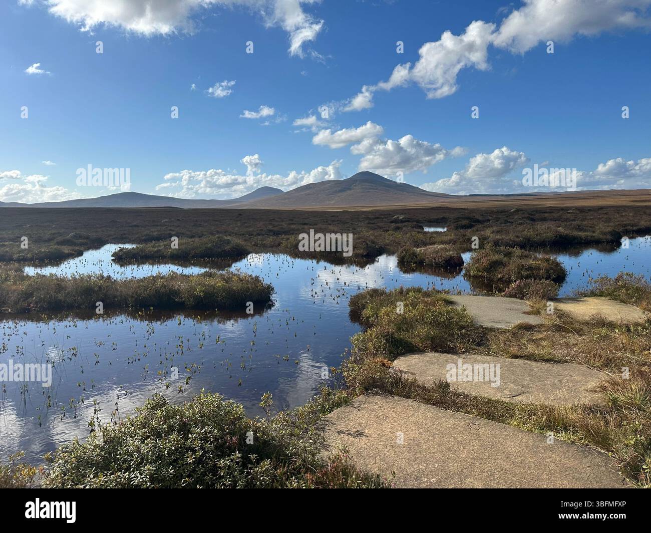 Fosinard Flows, Ben Grimm Beg in the background. - Smartphone Captured Stock Image