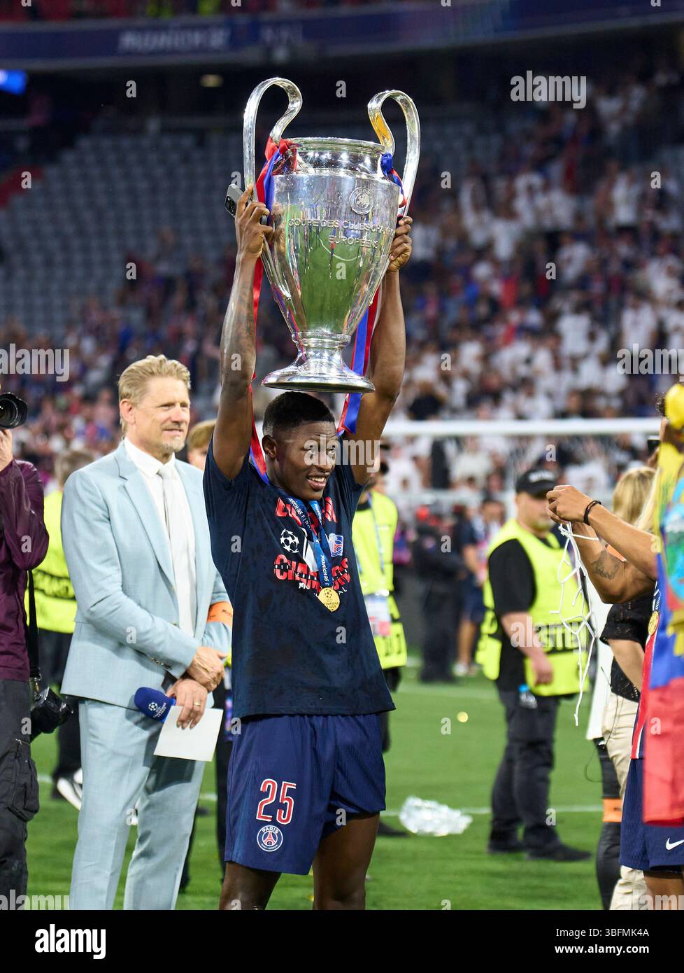 Nuno Mendes PSG 25 With Trophy After The Match PSG PARIS INTER nuno-mendes-psg-25-with-trophy-after-the-match-psg-paris-inter