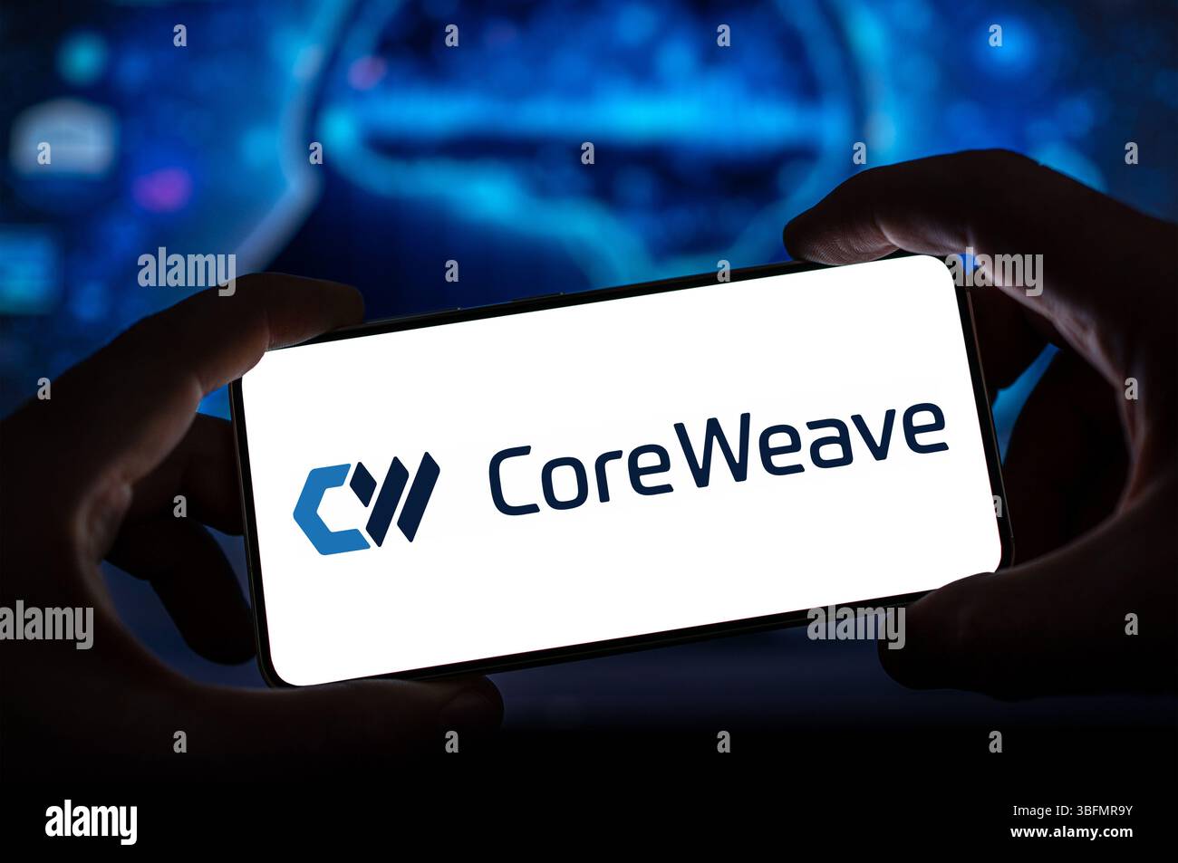 CoreWeave - US AI cloud-computing startup Stock Photo