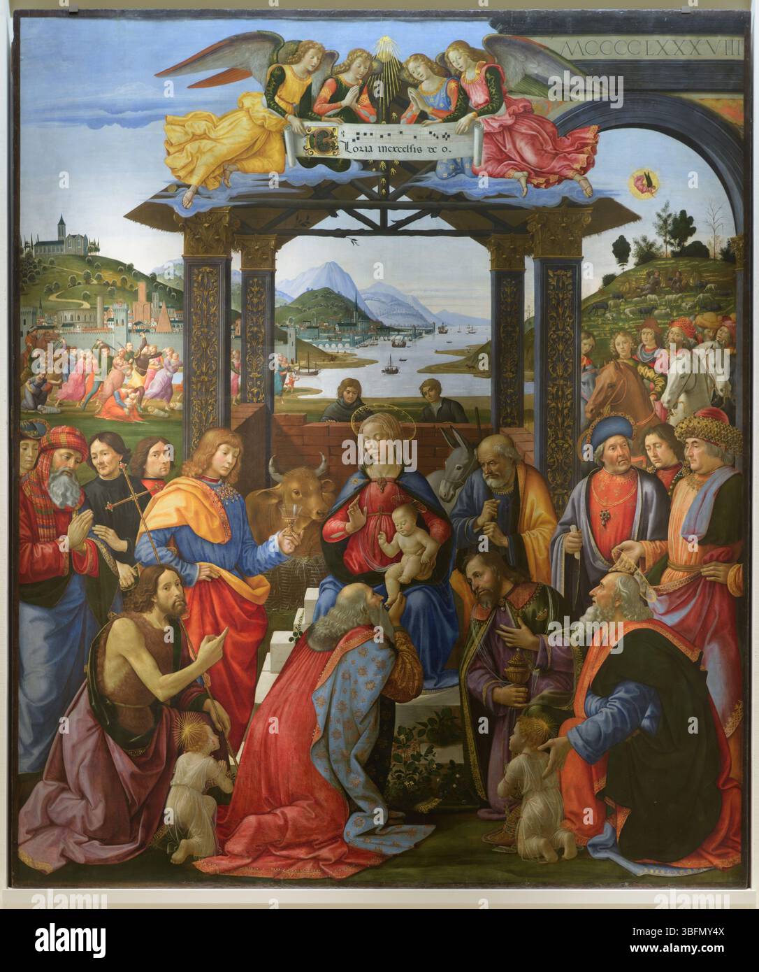 Adoration of the Magi by Domenico Ghirlandaio, tempera on panel ...