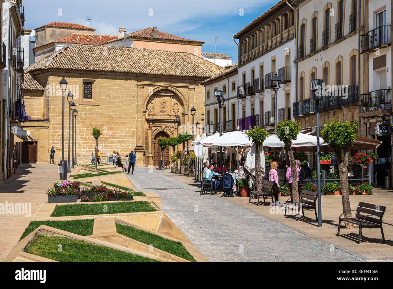Downtown historic city Baeza, Andalusia, Spain Stock Photo