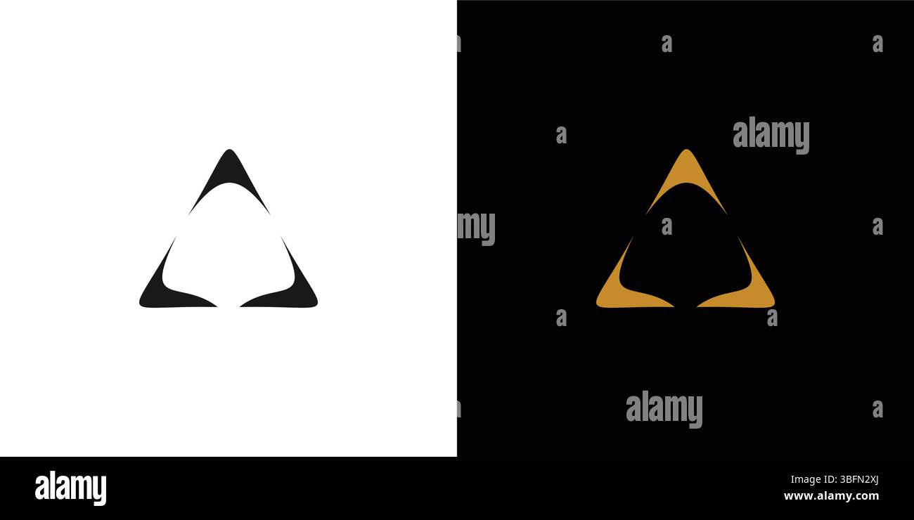 Elegant and modern abstract triangle logo design Stock Vector