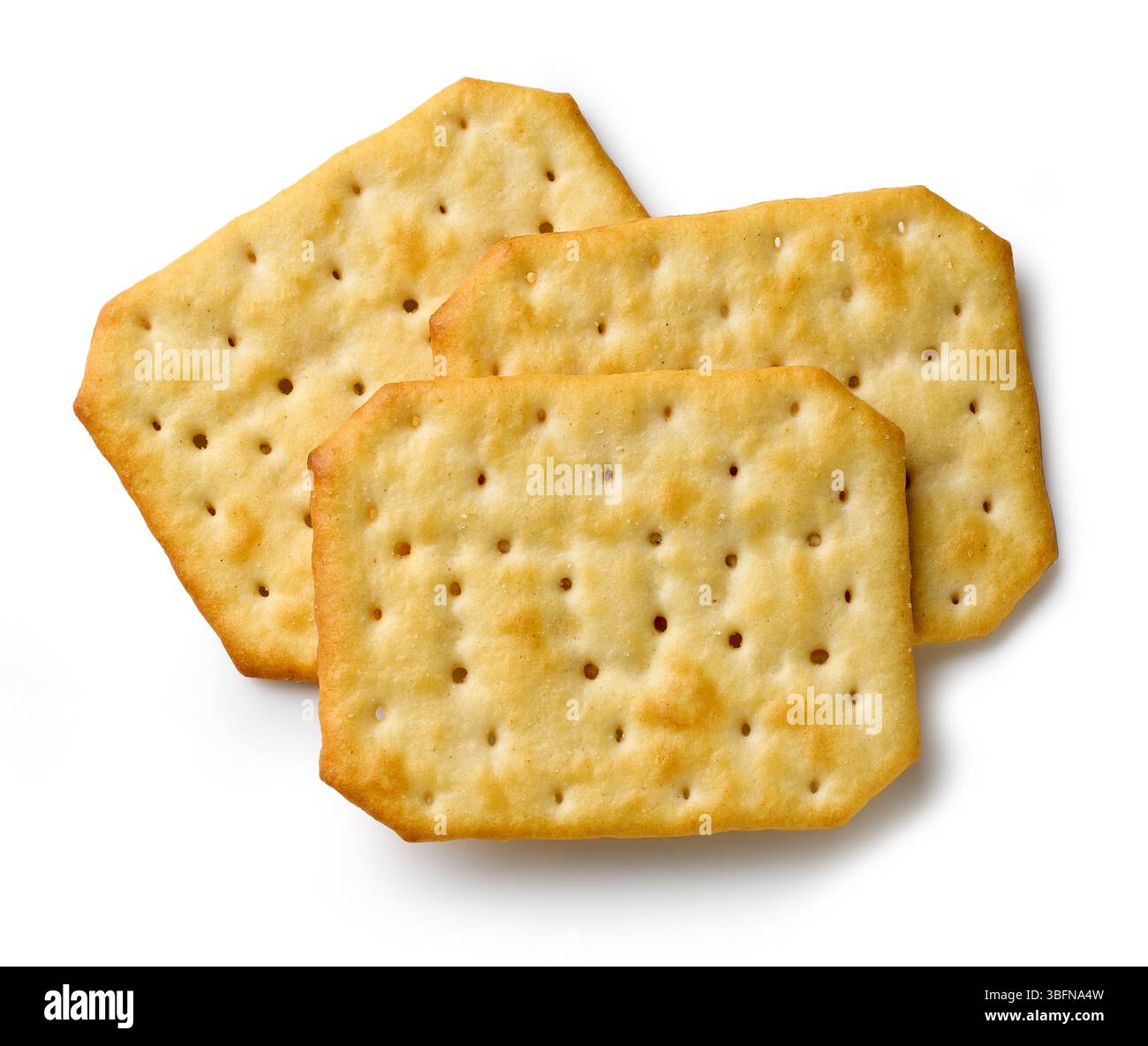 crackers isolated on white background Stock Photo